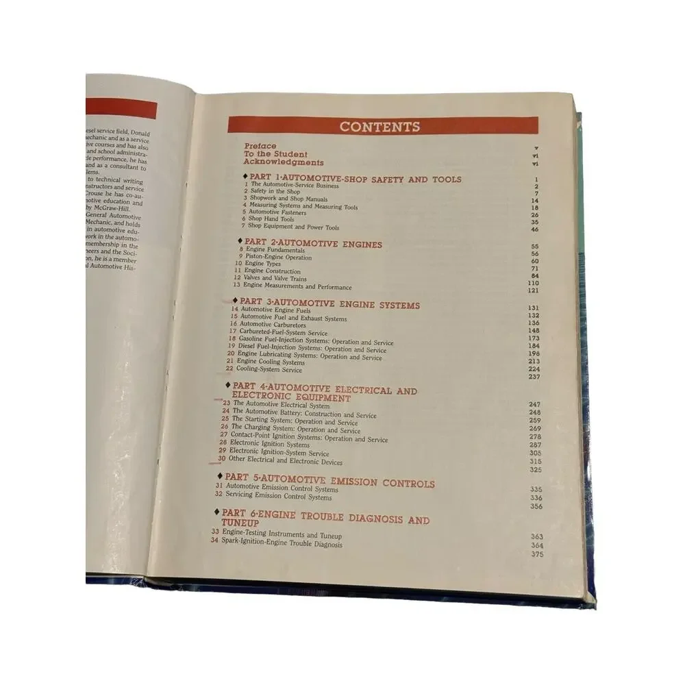 Automotive Mechanics 9th‎ Edition Crouse/Anglin VTG 1985 Performance Engine READ